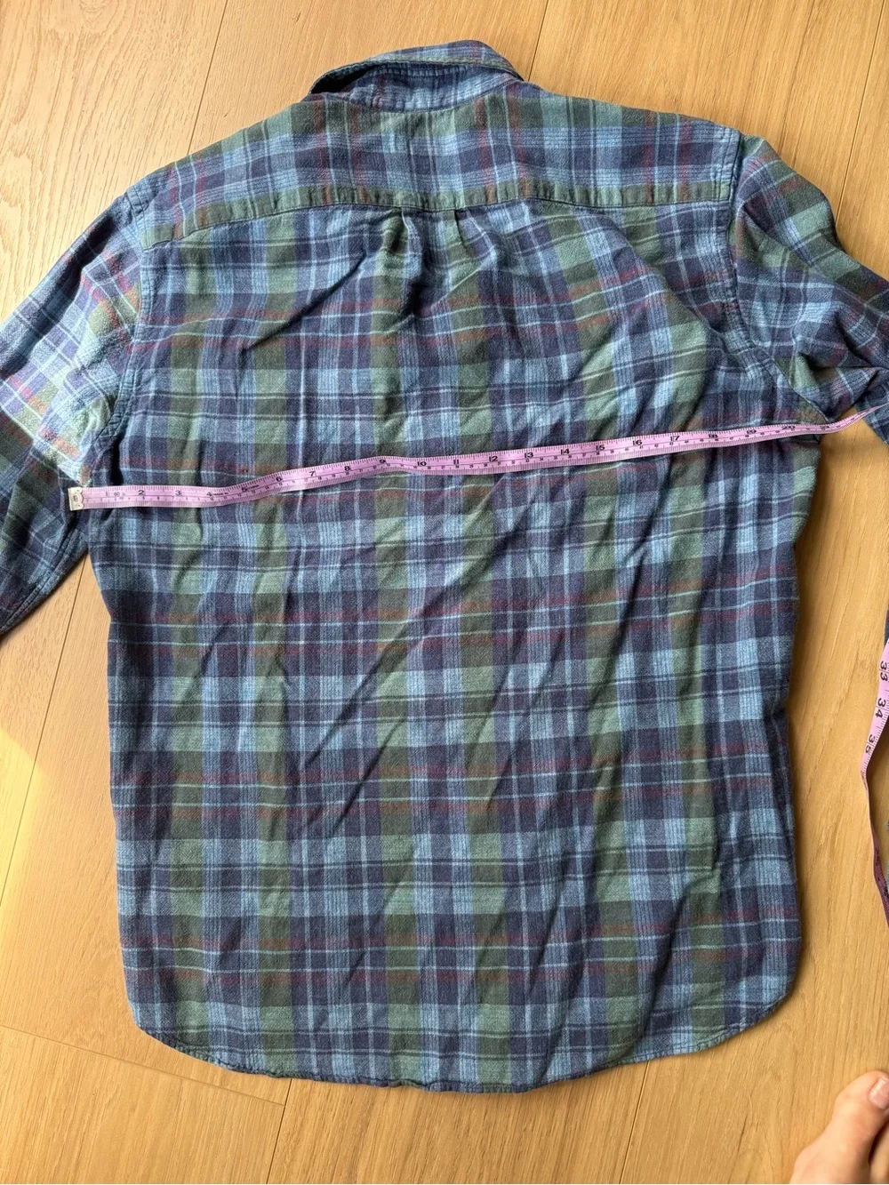 J. Crew Blue and Green Plaid Long-Sleeve Button-Down Shirt 100% cotton